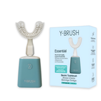 Y-Brush Essential sonic electric toothbrush with Y-Brush Clean240 brushhead and packaging