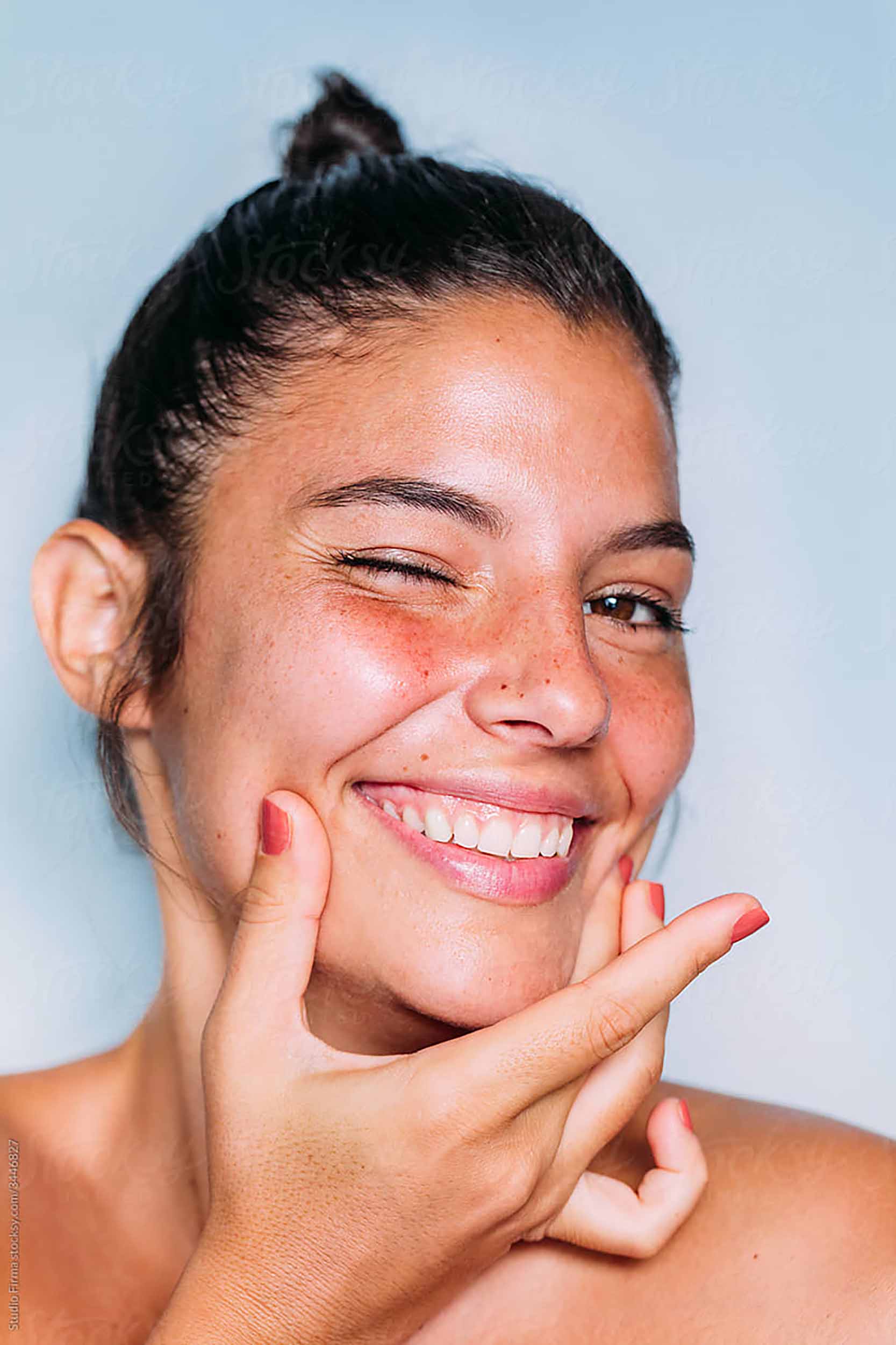 view of person showing a smile after using Y-Brush toothbrushes